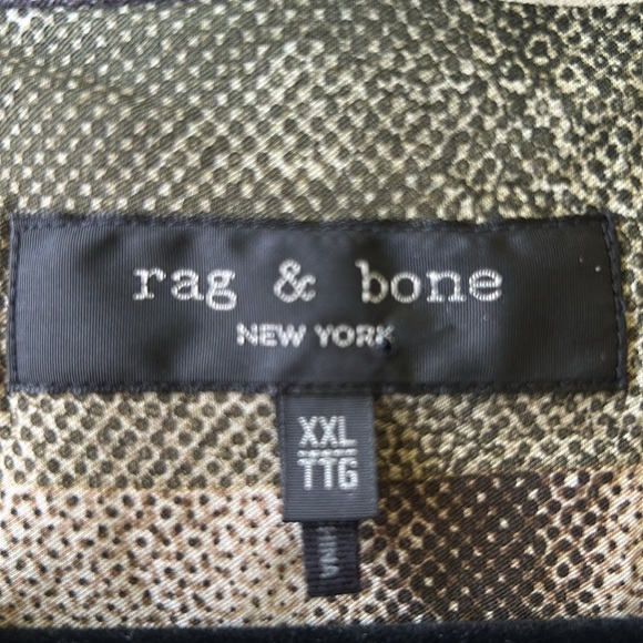 Rag & Bone Avery Print Camp Shirt Cali Skate Excellent Size XXL - Picture 3 of 9